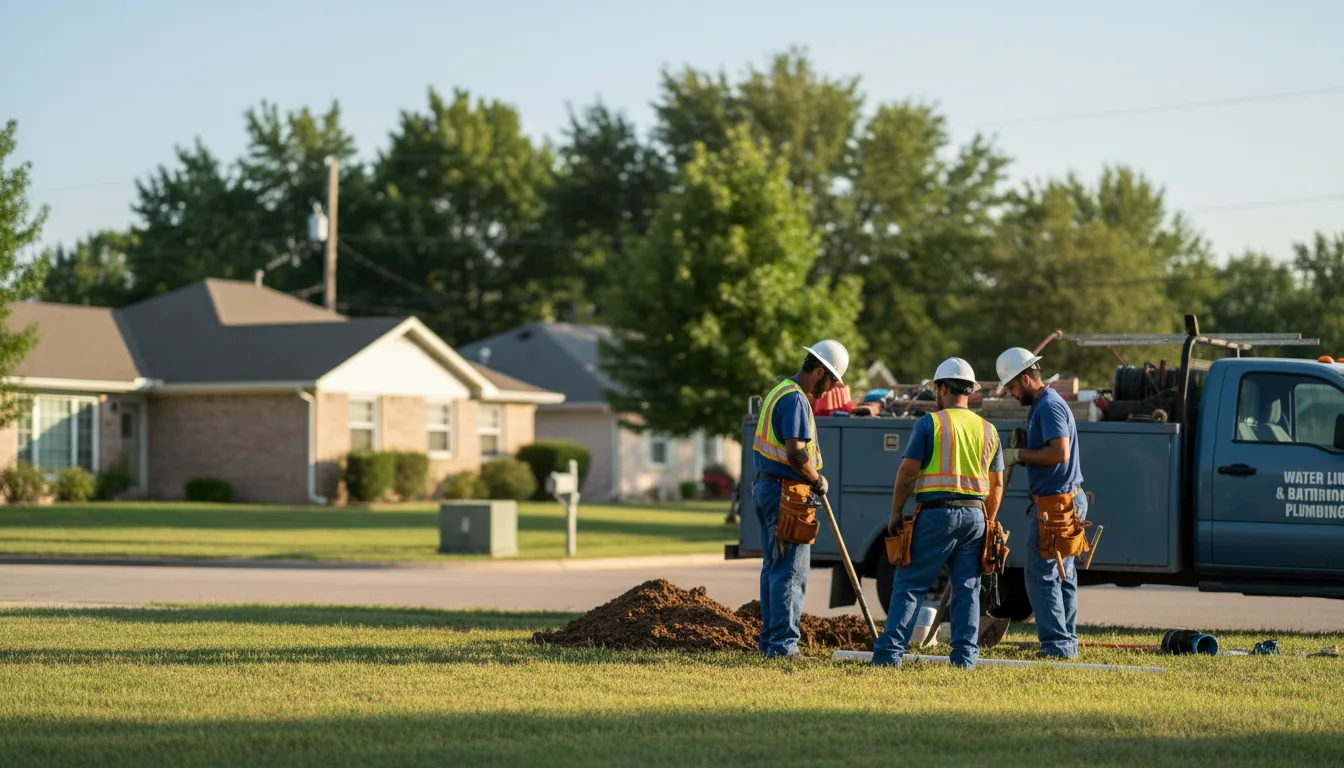 Residential water line and bathroom plumbing service in Norton, MA